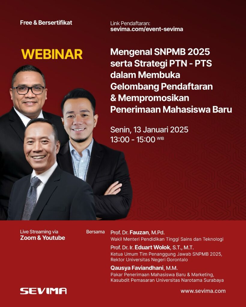 Webinar Mengenal Snpmb Serta Strategi Ptn Pts Dalam Membuka