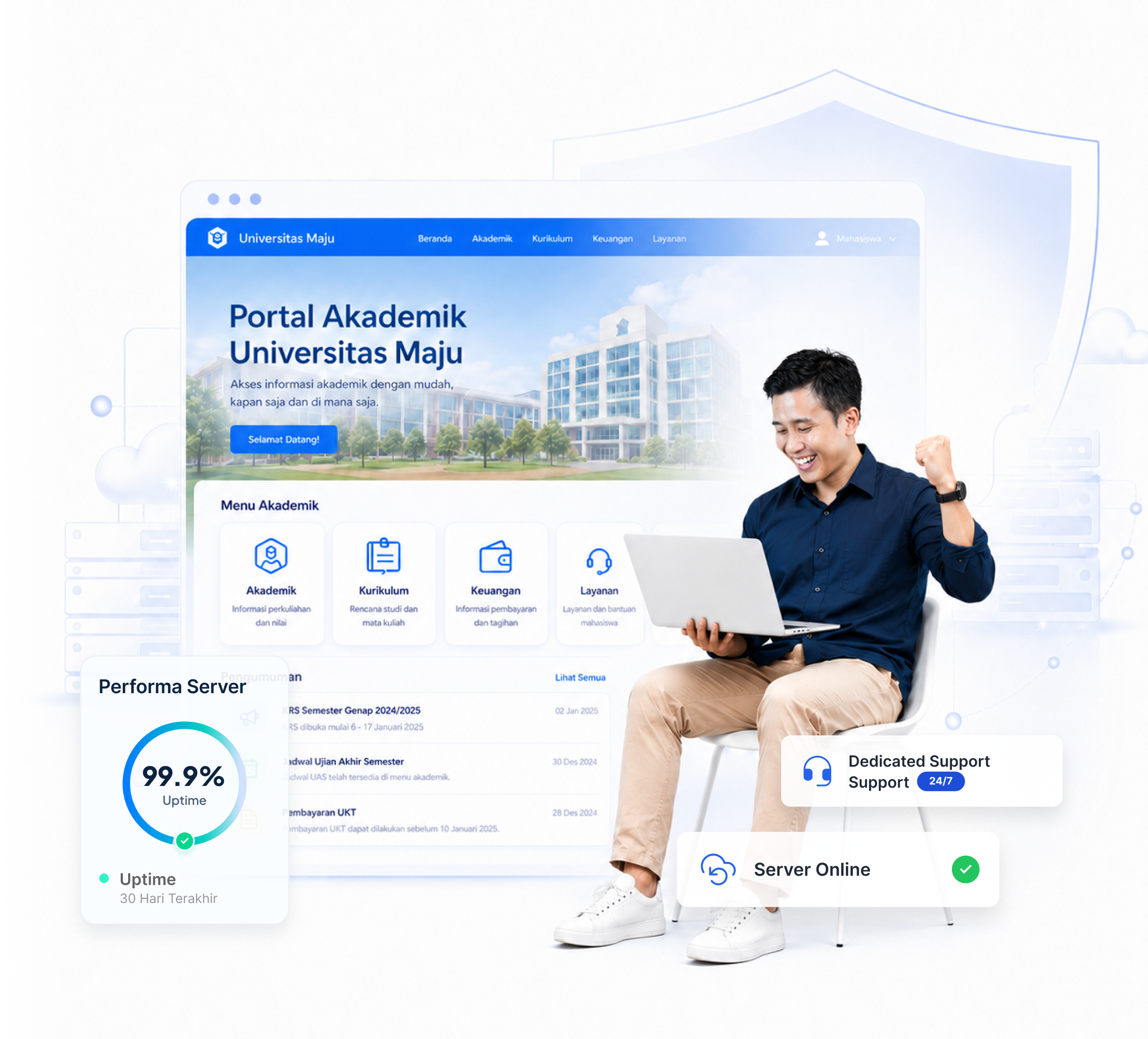 SEVIMA Hosting — server kampus aman dan terpantau