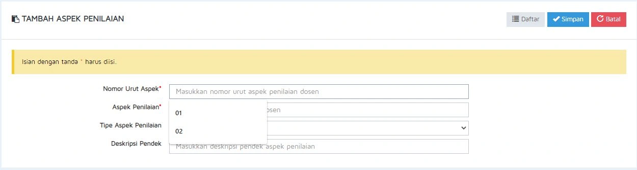 Gambar 7.2 — Aspek Kuesioner
