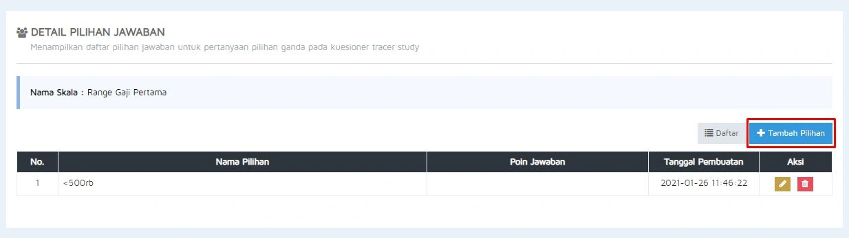 Gambar 8.3 — Penilaian Tracer Study