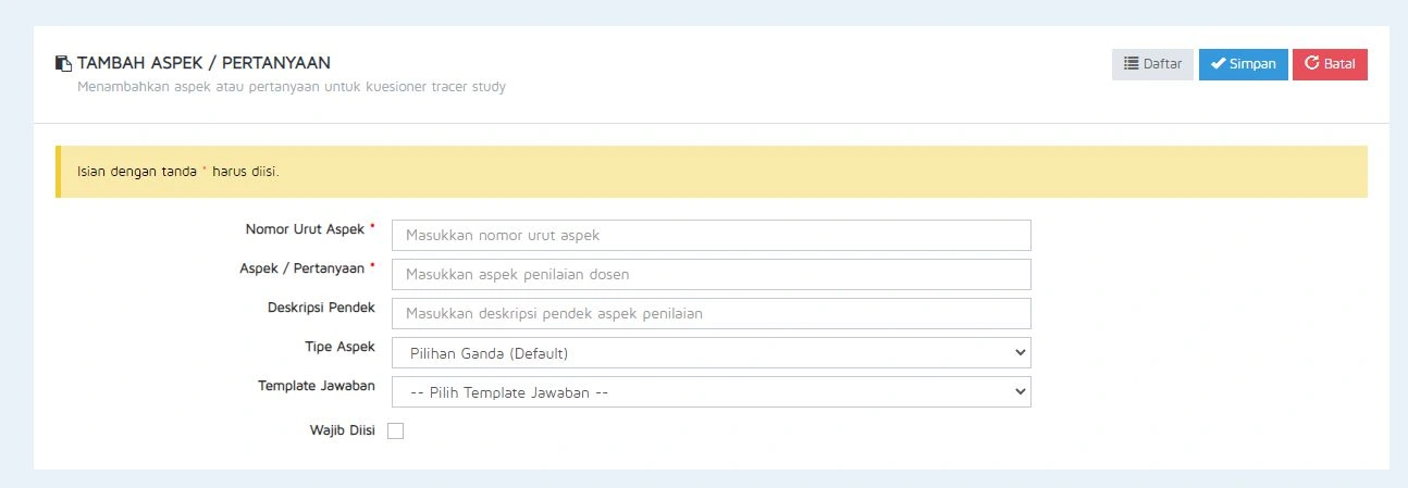 Gambar 8.4 — Aspek Tracer Study