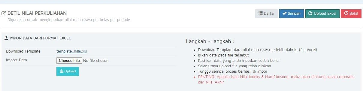 Gambar 4.5 — Pengisian Nilai Excel