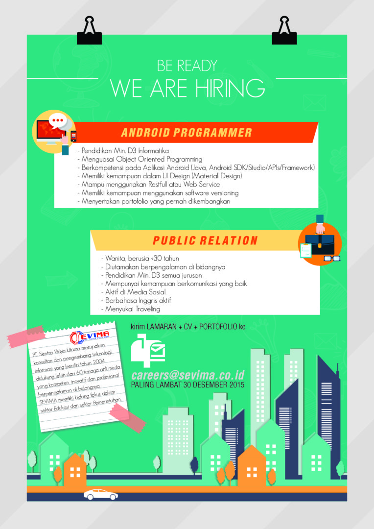 Job Vacancy SEVIMA Terbaru sampai 30 Desember 2015