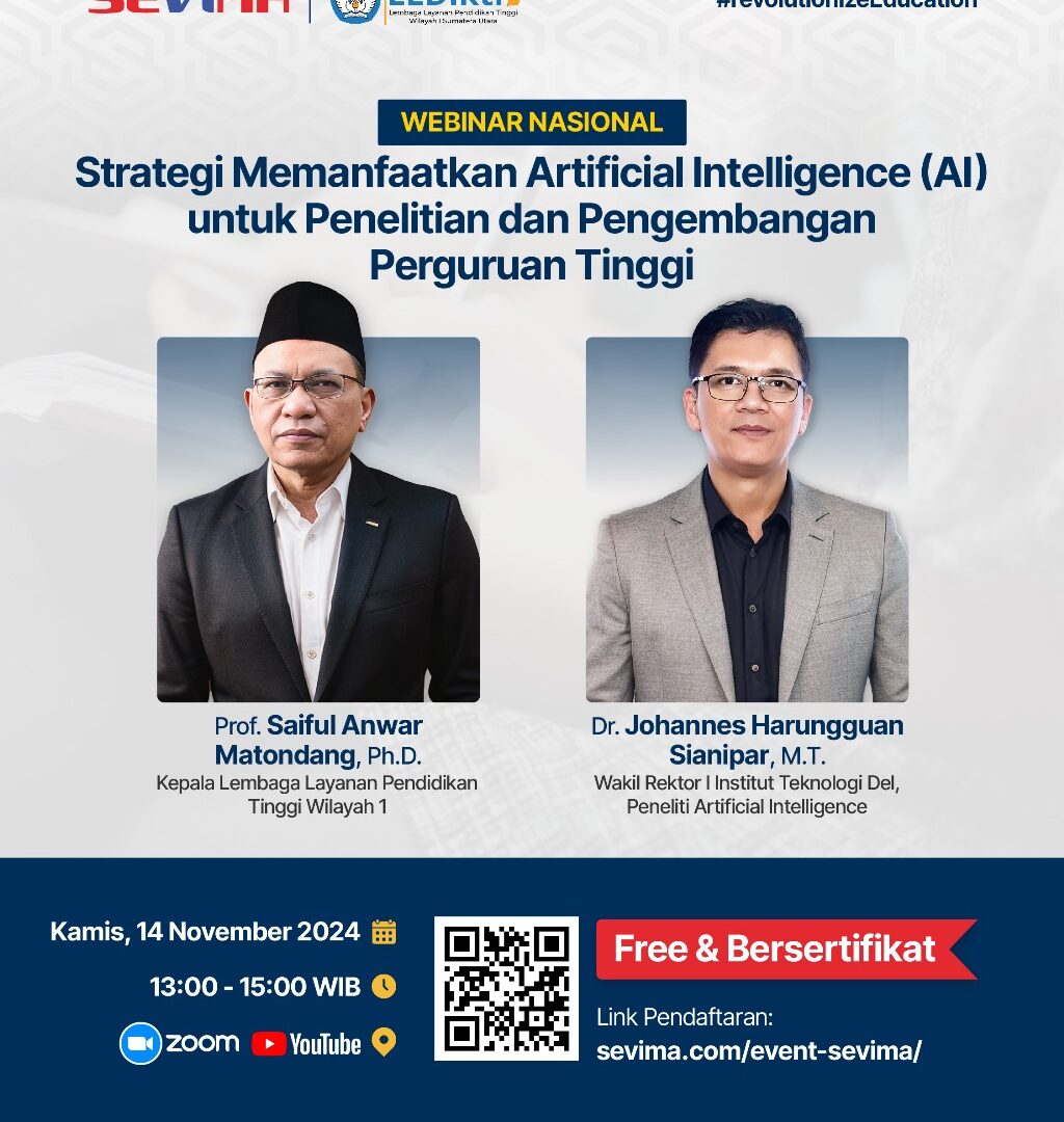 Webinar Nasional: Strategi Memanfaatkan Artificial Intelligence (Al) untuk Penelitian dan Pengembangan Perguruan Tinggi