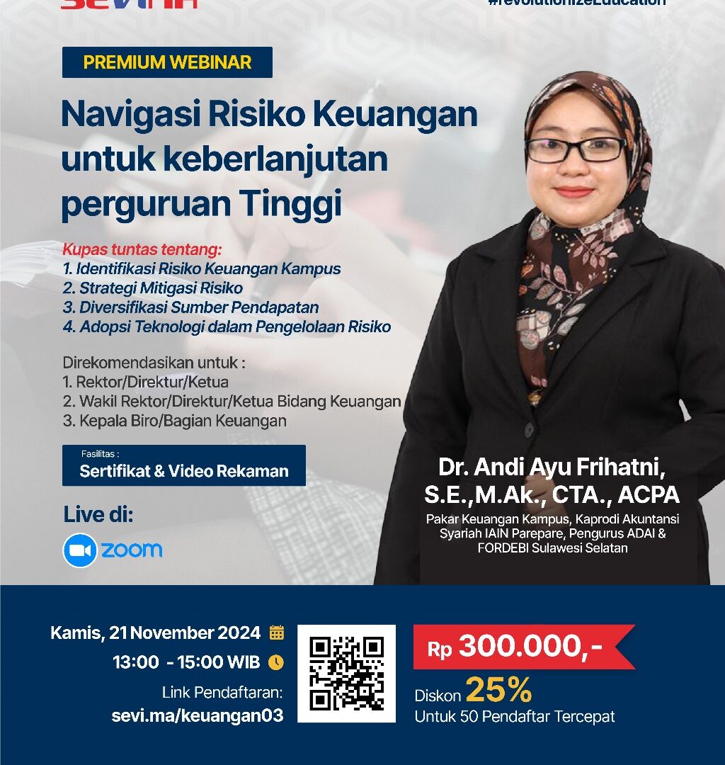 Premium Webinar: Navigasi Risiko Keuangan untuk Keberlanjutan Perguruan Tinggi