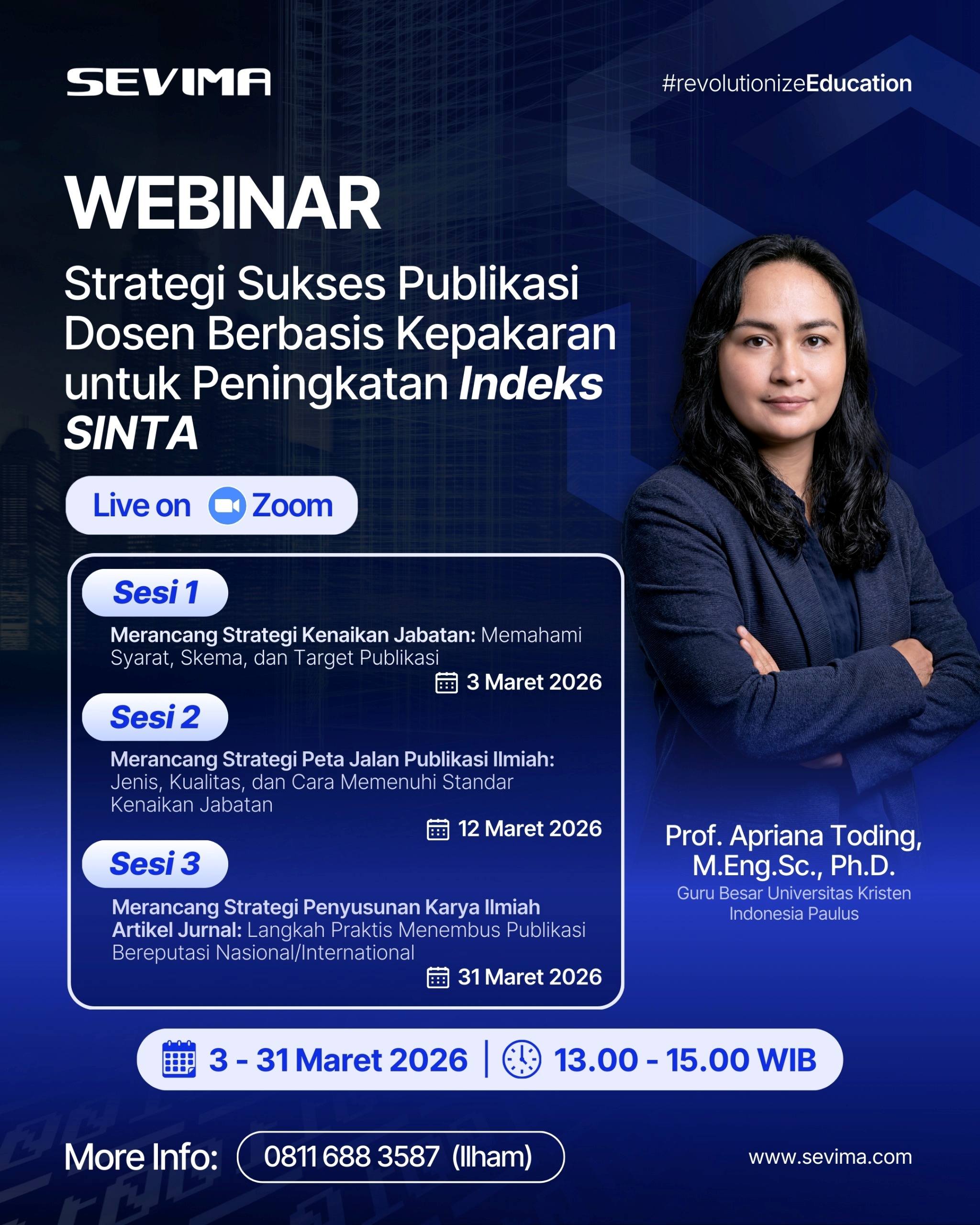 WEBINAR – Merancang Strategi Penyusunan Karya Ilmiah Artikel Jurnal: Langkah Praktis Menembus Publikasi Bereputasi Nasional/Internasional